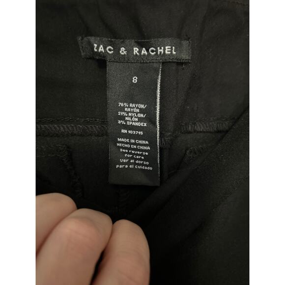 Zac & Rachel Women’s Black Pull-On Dress Pants Ankle Stretch Slim Fit Size 8 - Picture 4 of 8